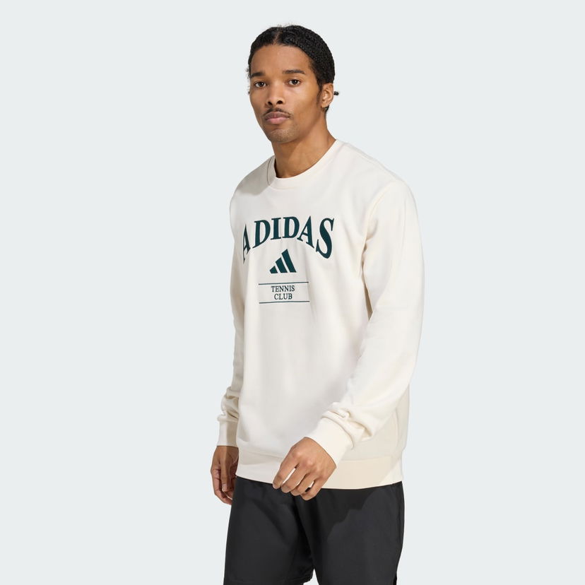 Mikina adidas Performance Heritage Tennis Club Graphic Crewneck Sweatshirt Béžová | KA0994