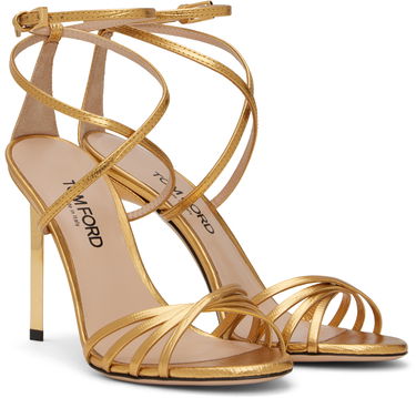 Doplnky Tom Ford Tom Ford Ida Lizard Print Heeled Sandals Metalická | W3546-LCL232G, 3