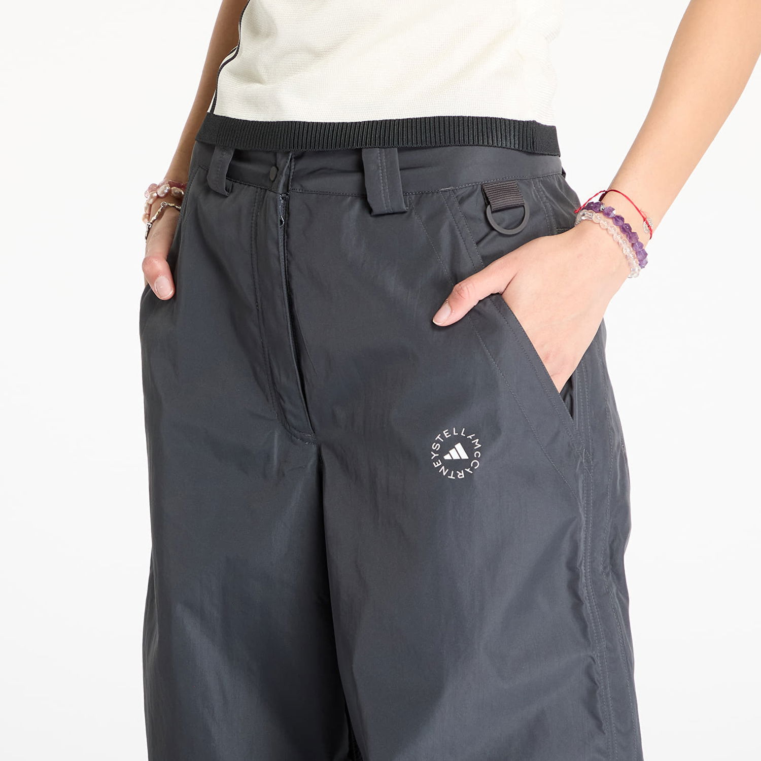 Nohavice adidas Performance Stella McCartney Woven Trackpants Čierna | JI5248, 1