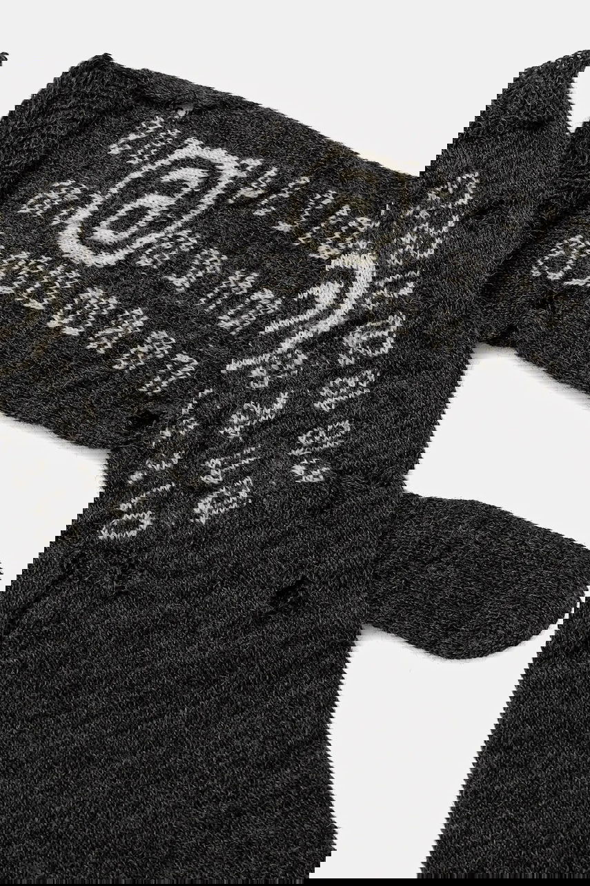 Rukavice Maison Margiela MM6 Maison Margiela Wool Knitted Gloves with Signature Numbers Print Šedá | S52TS0043.M13135.855, 1