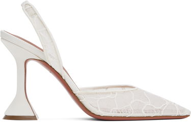 Tenisky a topánky Amina Muaddi Amina Muaddi Holli Lace Slingback Heels Biela | HOLLI LACE SLING LACE, 0