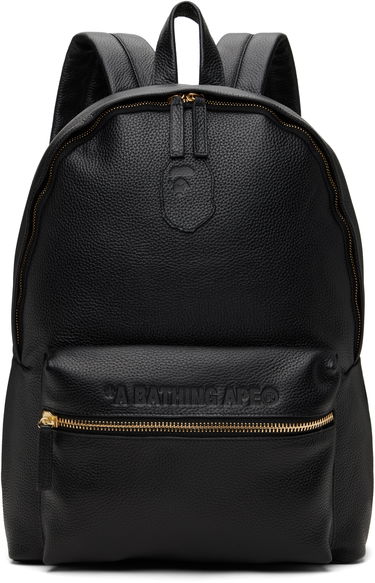 Batoh BAPE Daypack M Leather Backpack Čierna | 001BAK801002M, 0