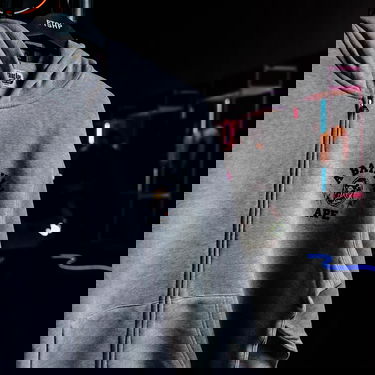 Mikina BAPE BAPE® x FOOTSHOP - Zip-Up Hoodie UNISEX Gray Šedá | 001ZPL721312MGRY, 13