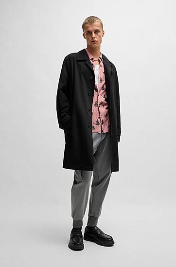 Košeľa BOSS Regular Fit Butterfly Print Poplin Shirt Ružová | 50534247, 1
