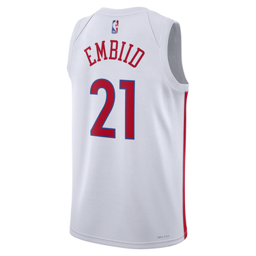 Dres Nike NBA Dri-FIT Joel Embiid Philadelphia 76ers City Edition 2022 Swingman Jersey Biela | DO9606-101, 3