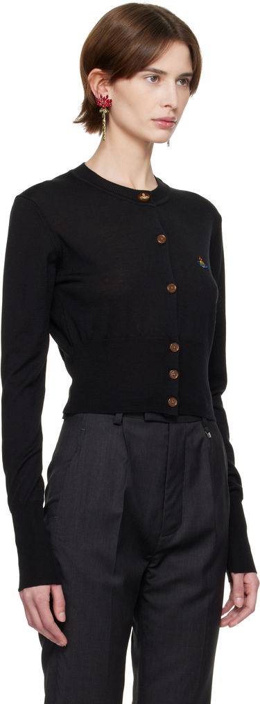 Sveter Vivienne Westwood Vivienne Westwood Bea Cropped Cardigan Čierna | 1803002U-Y001A-, 1