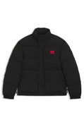 Water-repellent Padded Puffer Jacket with Logo Patch