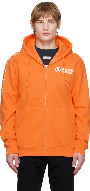 Mikina AAPE by A Bathing Ape AAPE by A Bathing Ape 'AAPE NOW' Zip-Up Hoodie Oranžová | AAPSWMB327XXNORL, 0