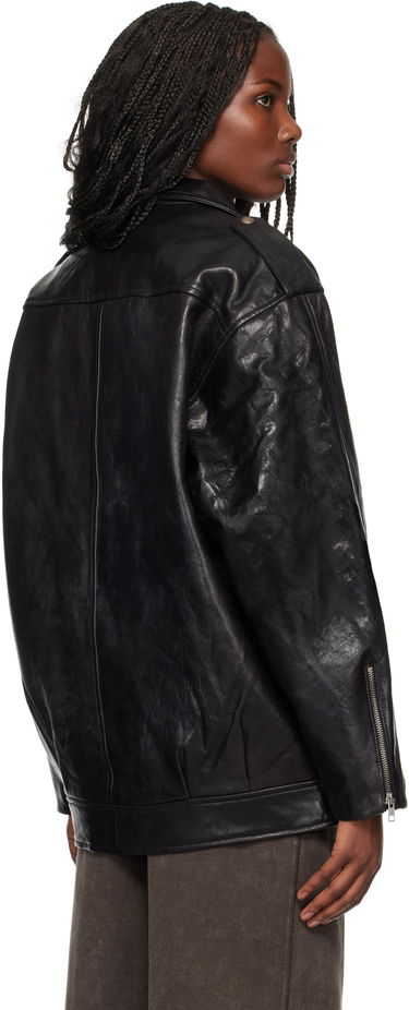 Bunda R13 R13 Elongated Motorcycle Leather Jacket Čierna | R13WR339 R431A, 2