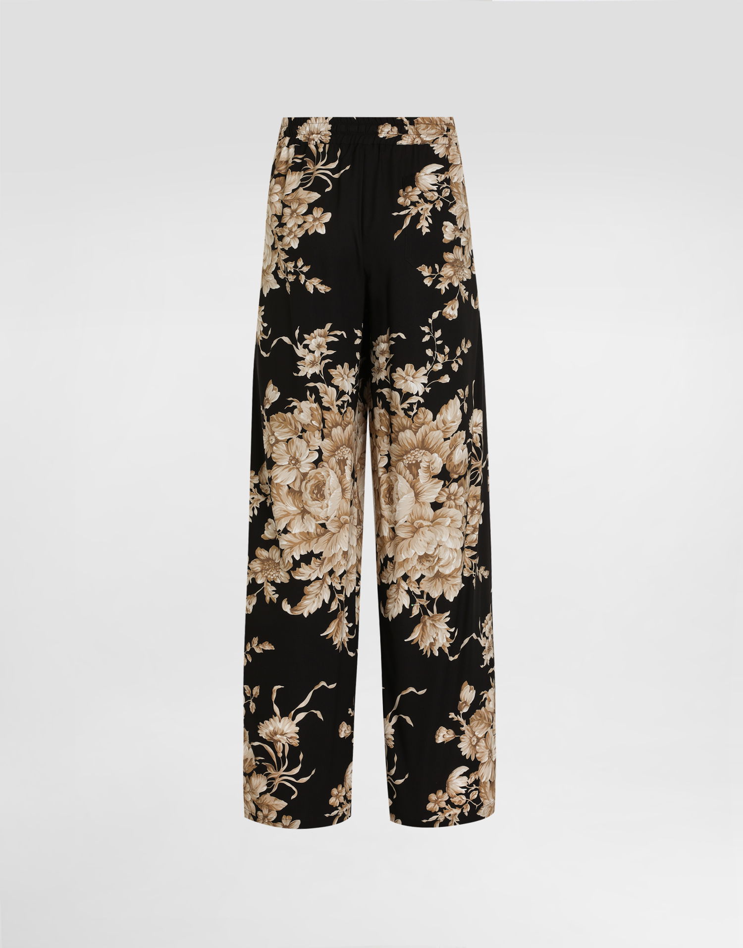 Nohavice Dolce & Gabbana Dolce & Gabbana Rose-print Silk Vanity Pants Rôznofarebný | FTC12TFSA7YHN4OX, 1
