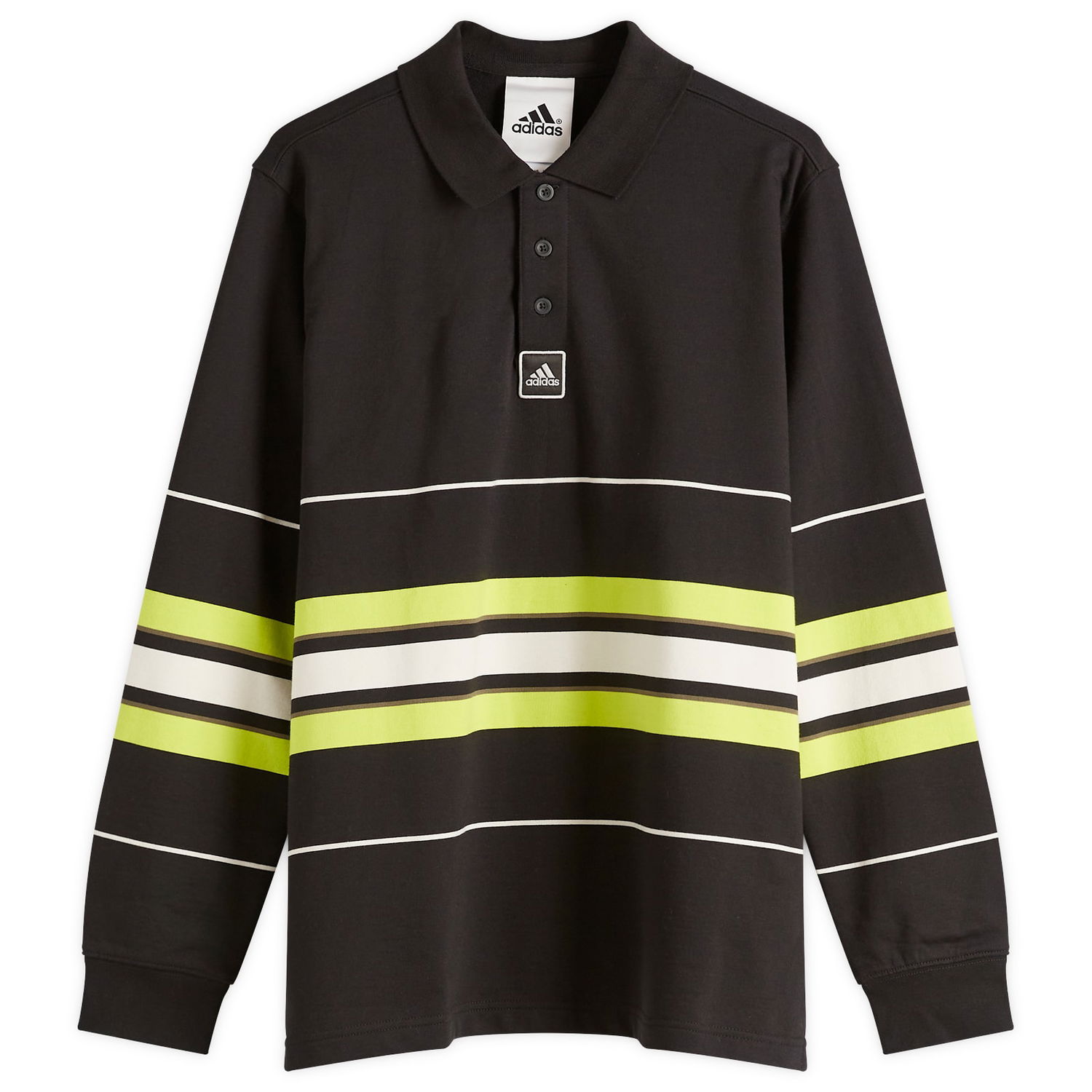 Polo tričko adidas Originals Striped Long Sleeve Polo Čierna | JD5391, 0
