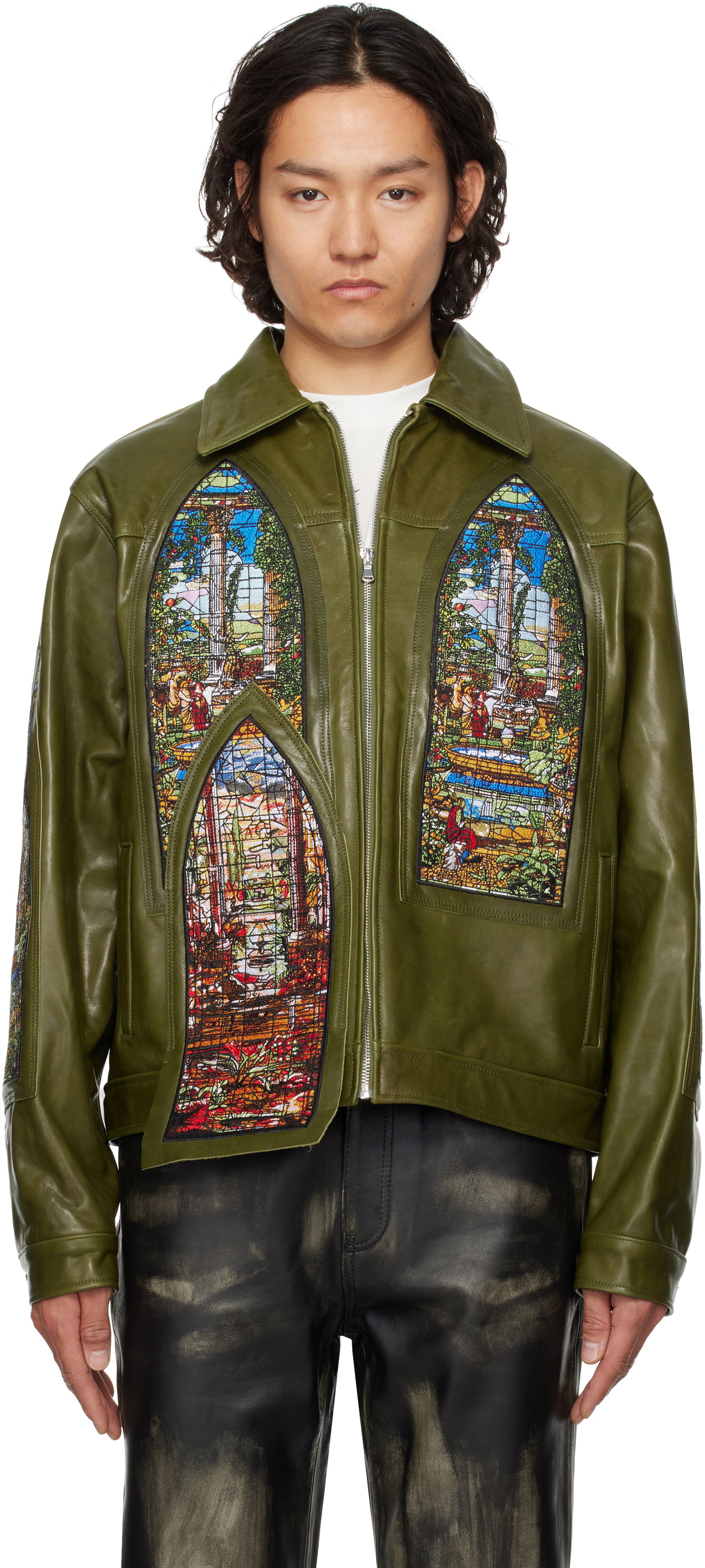 Bunda Who Decides War Who Decides War Eden Leather Jacket Zelené | 1131250011SS25, 0