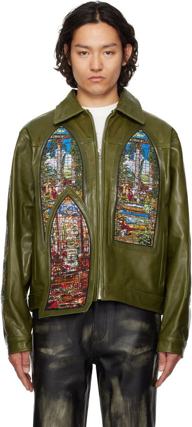 Bunda Who Decides War Who Decides War Eden Leather Jacket Zelené | 1131250011SS25, 0