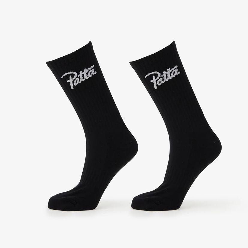 Ponožky Patta Script Logo Sport Socks 2-Pack Čierna | POC-BS24-2020-396-0251-001