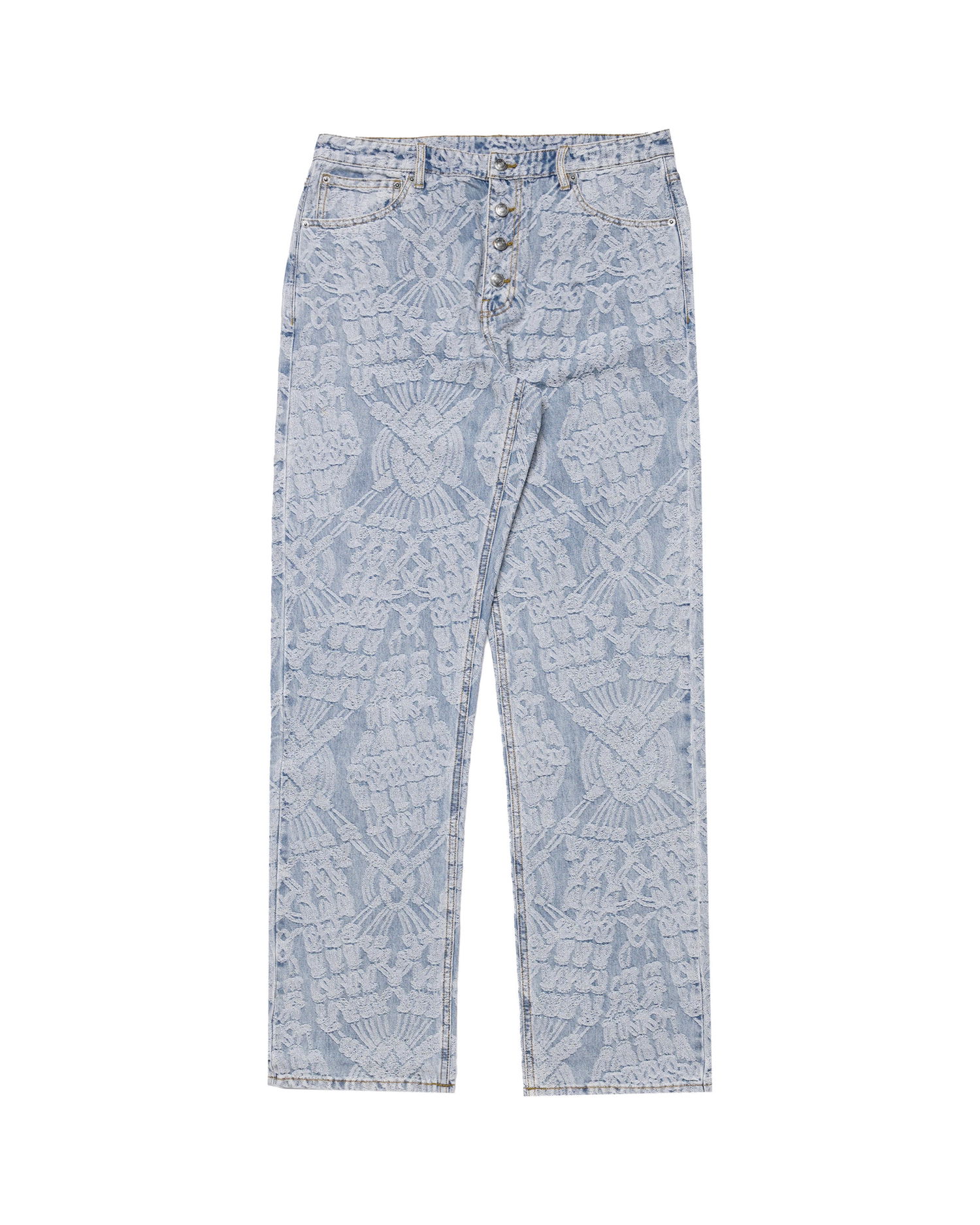 Džínsy DAILY PAPER Settle Macrame Denim Pants Modrá | 2411012, 0