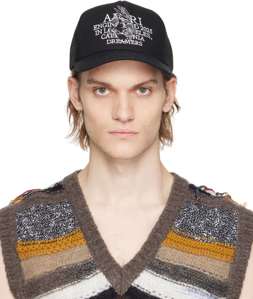 Šiltovka AMIRI Pegasus Trucker Hat Čierna | SS23MAH006-001