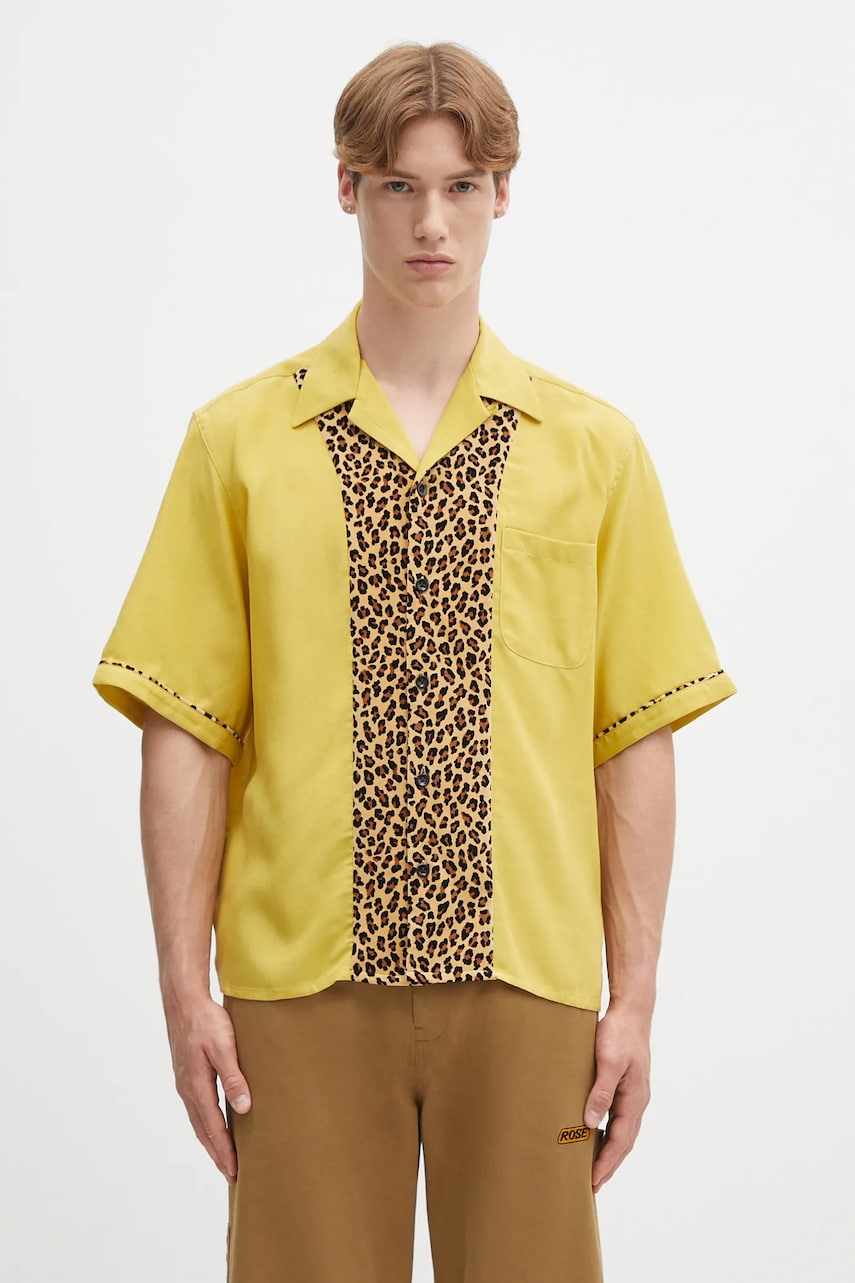 Košeľa WACKO MARIA Wacko Maria Switching Relaxed Fit Shirt Žltá | 25SS.WMS.OC16, 0