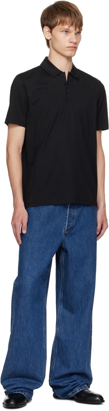 Polo tričko BOSS Hugo Slim-Fit Mercerized Cotton Polo Čierna | 50544276, 3