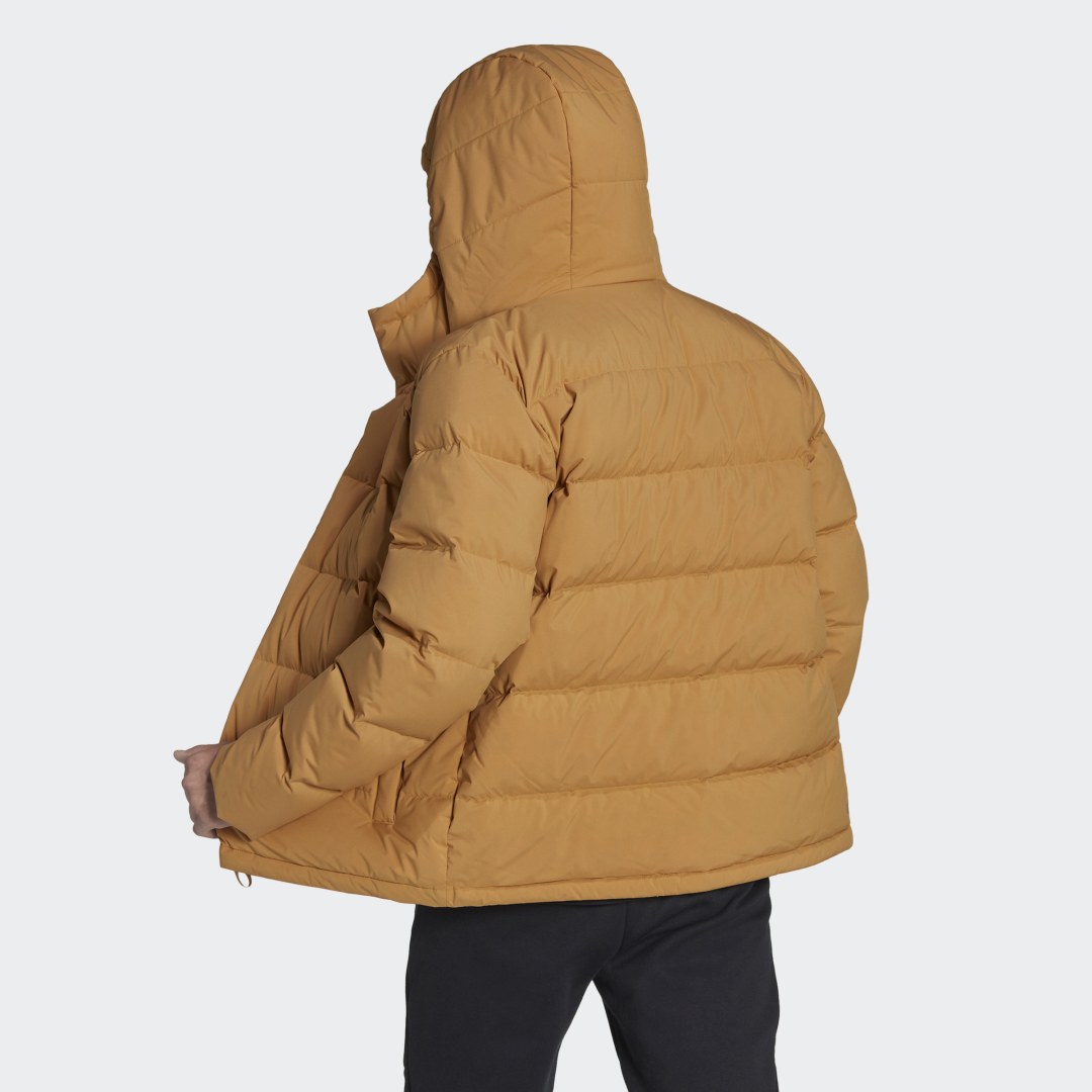 Bunda adidas Originals Helionic Hooded Down Jacket Hnedá | HG8748, 1