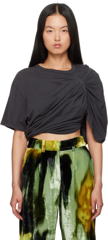 Tričko Collina Strada Collina Strada Draped T-Shirt Čierna | XX3395, 0