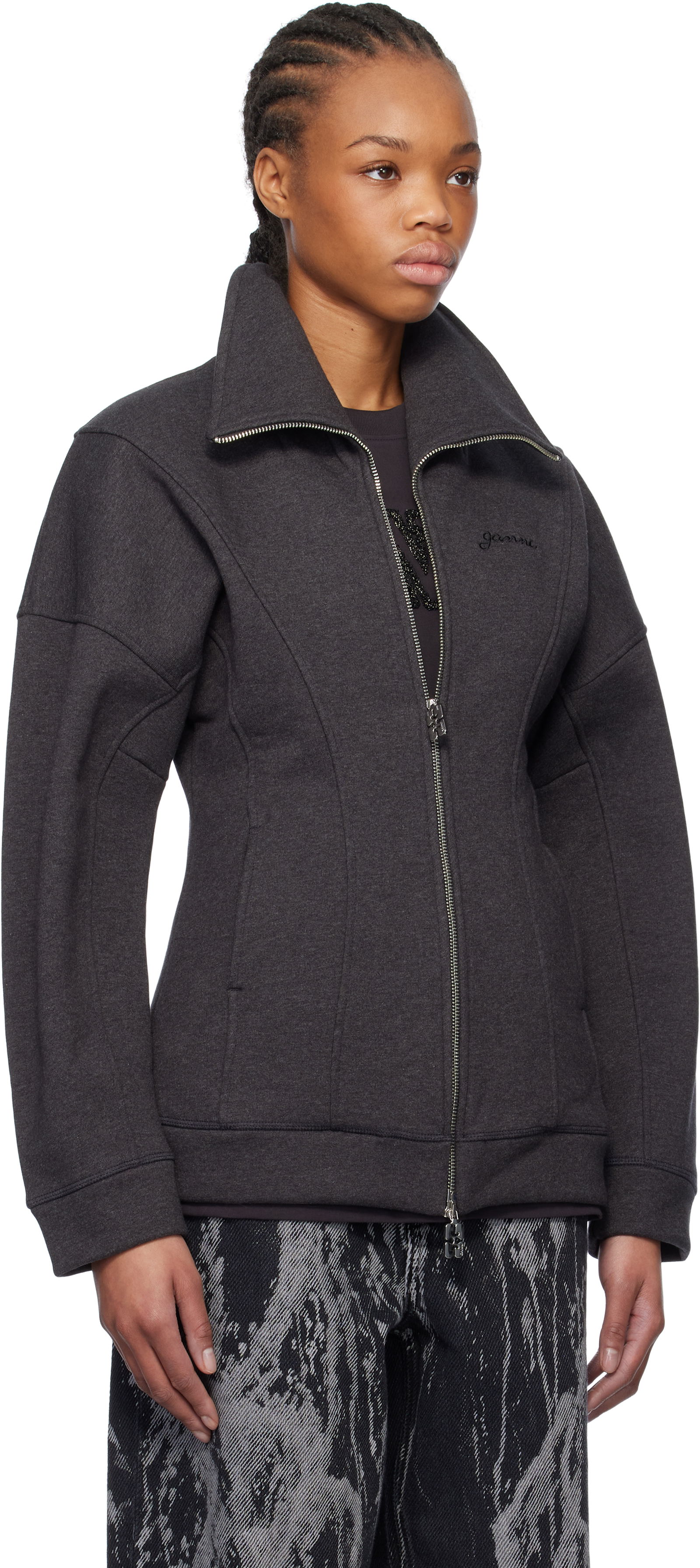 Ganni Heavy Fleece Zip-Up Jacket