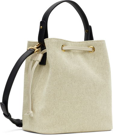 Kabelka Versace Versace Bucket Fabric & Leather Bag Béžová | 1018297_1A13696_6K72V, 2