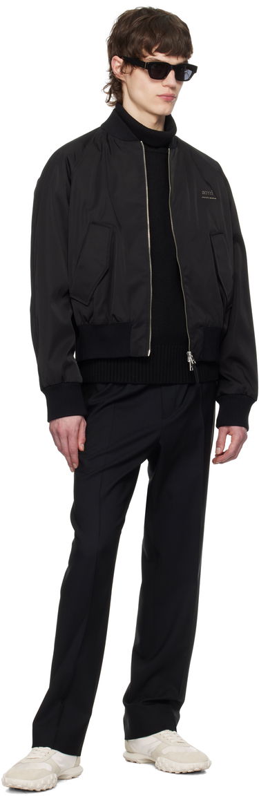 Bomber bunda AMI AMI Twill Bomber Jacket Čierna | HJK012.PA0007, 3