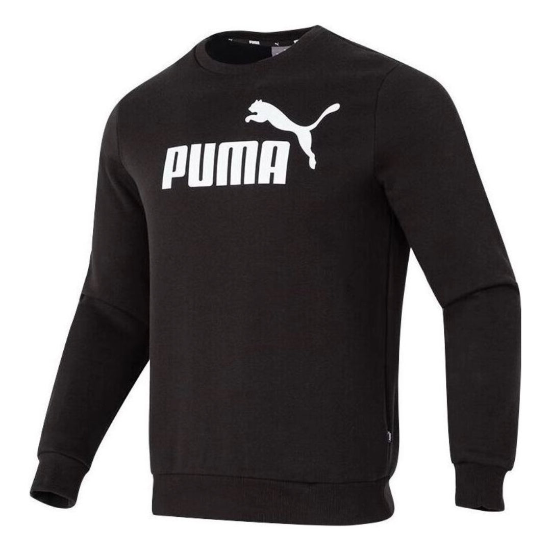 Sveter Puma Letter Print Fleece Pullover Sweatshirt Čierna | 682722-01, 0