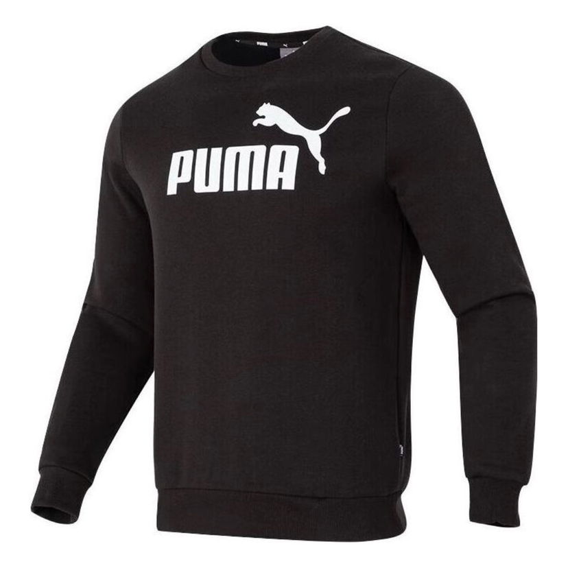 Sveter Puma Letter Print Fleece Pullover Sweatshirt Čierna | 682722-01