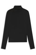 Stretch Jersey Rollneck Long-Sleeve Top