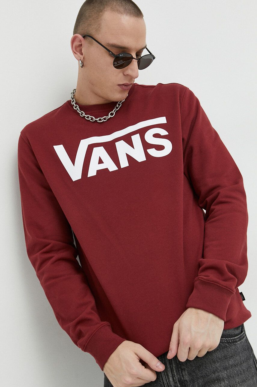 Mikina Vans Classic Crew II Vínová | VN0A456ABQS1, 0