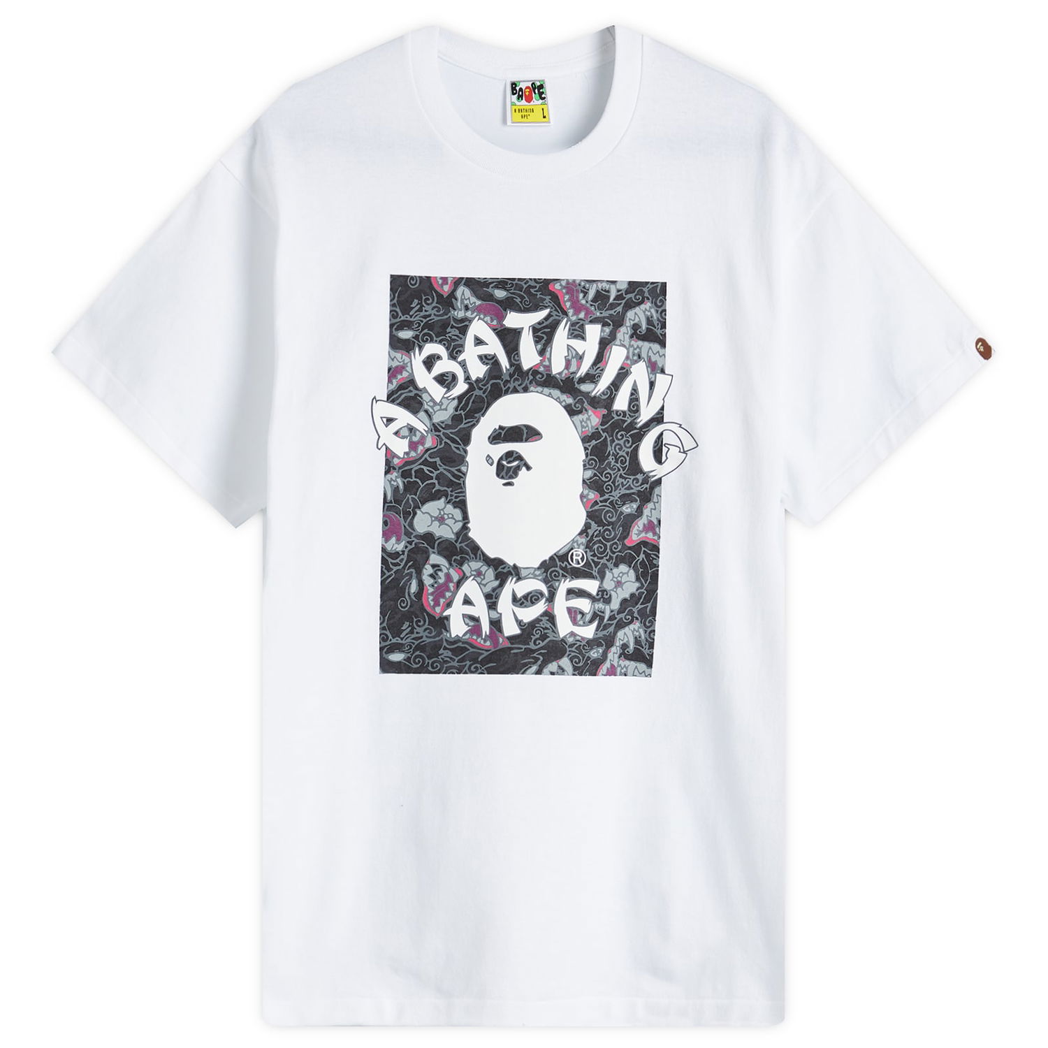 Tričko BAPE Japanese Tattoo Camo College T-Shirt Biela | 001TEK801027M-WH2, 0