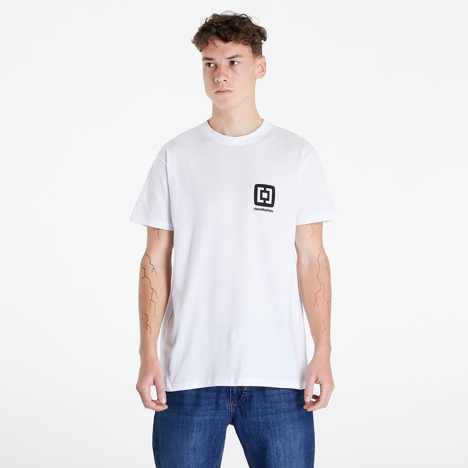 Tričko Horsefeathers Mini Logo T-Shirt Biela | SM950M, 0