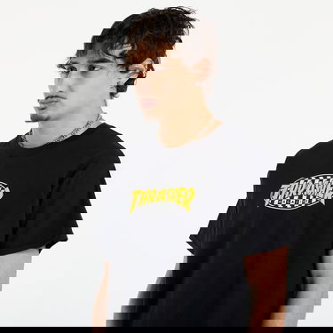 Tričko Thrasher T-Shirt Thrasher Checkered Oval Čierna | 145759, 1