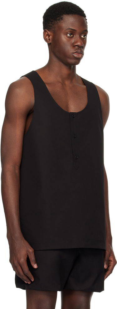 Tielko We11done We11done Scoop Neck Tank Top Čierna | WD-BL1-24-118-M-BK, 1