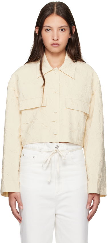 Bunda Nanushka Nanushka Coreen Cropped Button-Up Shirt Béžová | NW24FWSH38471, 0