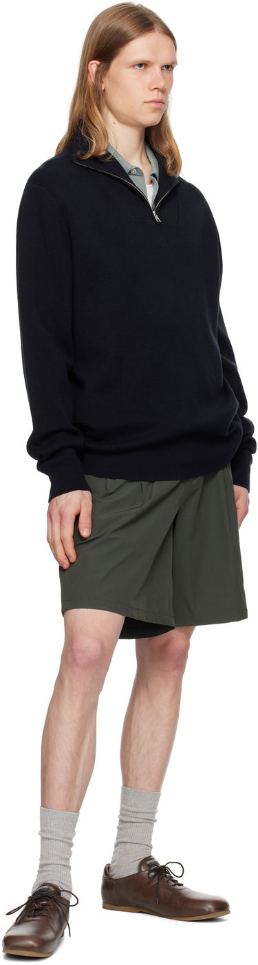 Sveter NORSE PROJECTS Norse Projects Arild Merino Cotton Milano Zip Sweater Navy | N45-0637, 3