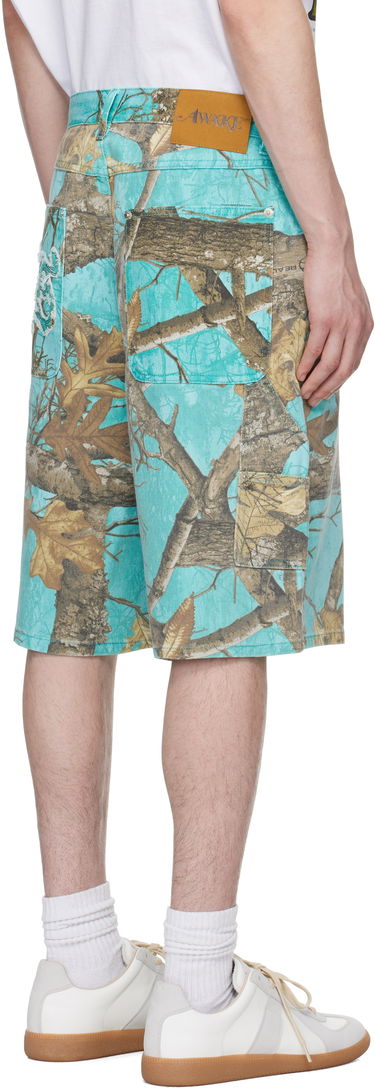Šortky Awake NY Awake NY Frayed Painter Shorts Tyrkysová | AWK-SP25-PA004, 2