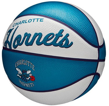 Športový doplnok Wilson Tennis NBA Team Retro Mini Basketball CHAR HORNETS Rôznofarebný | wtb3200xbcha, 1