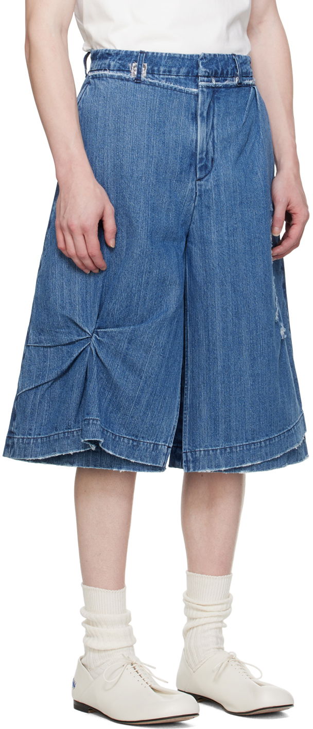 Distressed Denim Shorts