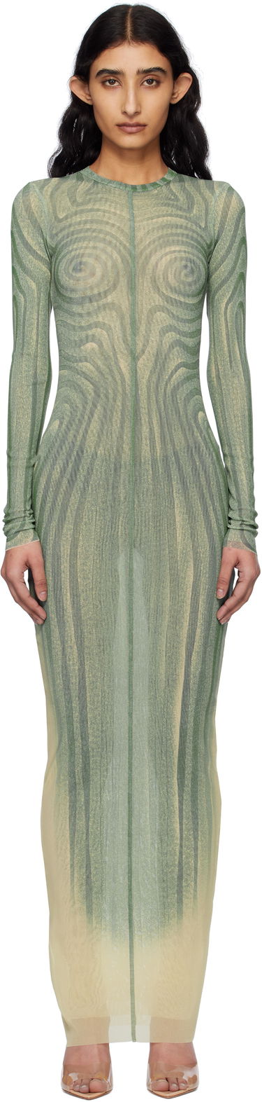 Šaty Jean Paul Gaultier Jean Paul Gaultier 'The Long Spirale' Maxi Dress Zelené | 25/34-F-RO390-T587-0351, 0