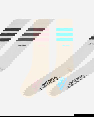 Ponožky adidas Originals adidas Originals x Wales Bonner 3-Stripes Socks 2-Pack Béžová | JV8683., 4