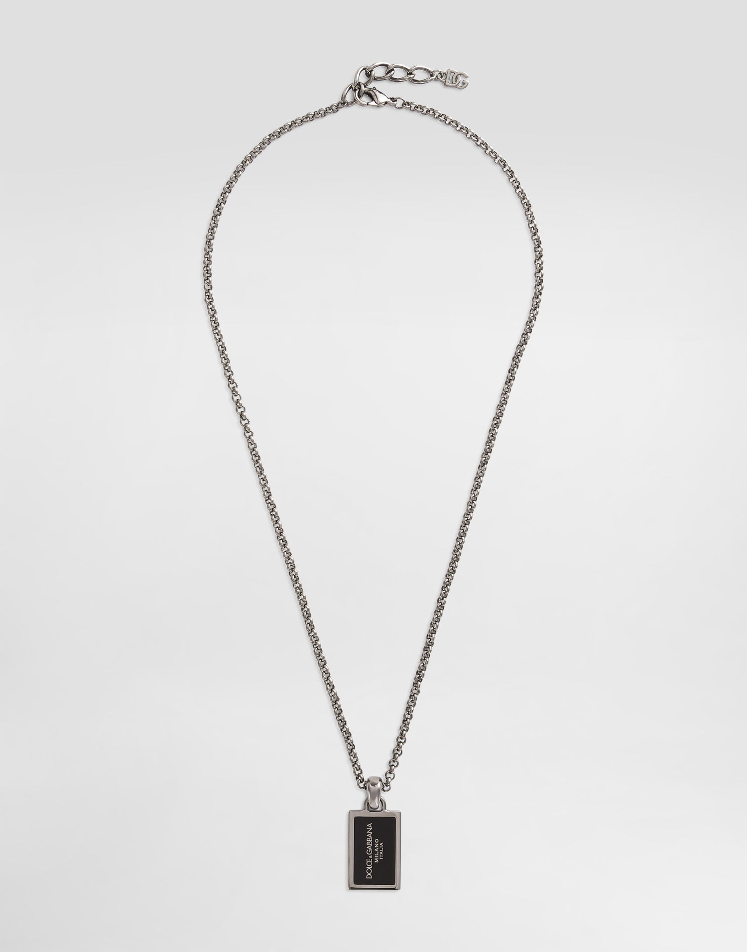 Náhrdelník Dolce & Gabbana Dolce & Gabbana Metal Chain Necklace with Logo Pendant Metalická | WNR1D1W1111G7657, 0