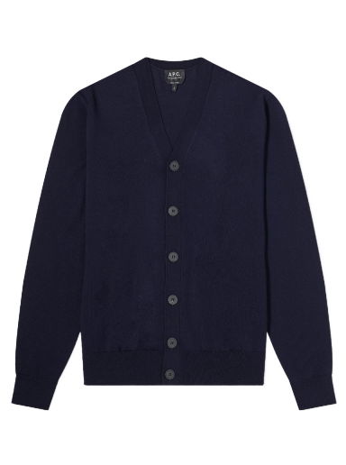 Sveter A.P.C. Samuel Knit Cardigan Navy | WVAWM-H22172-IAK