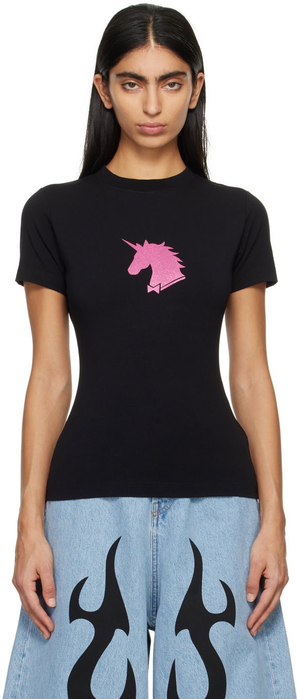 Tričko VETEMENTS Unicorn T-Shirt Čierna | WE64TR350B, 0