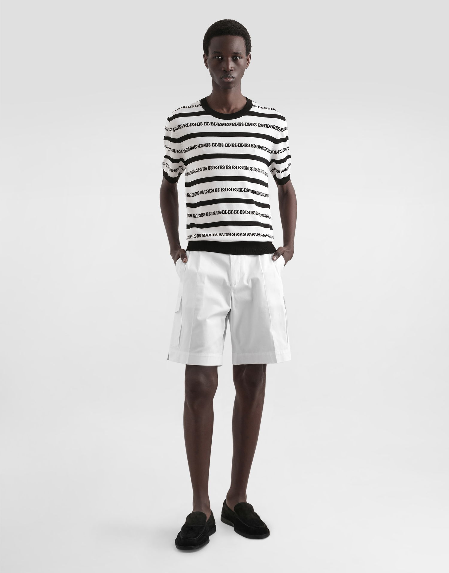 Sveter Dolce & Gabbana Dolce & Gabbana Silk Crew-Neck Pullover with Logo Stripes Rôznofarebný | GXX03TJBSN5W1001, 1