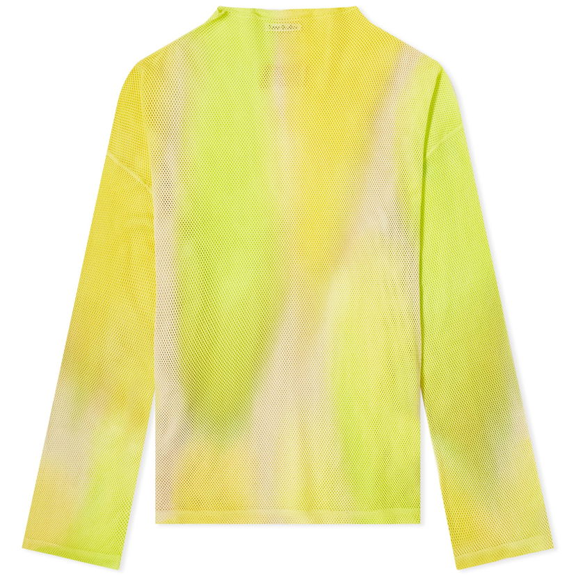 Tričko Acne Studios Tie Dye Logo Mesh Top Žltá | AL0406-CYI