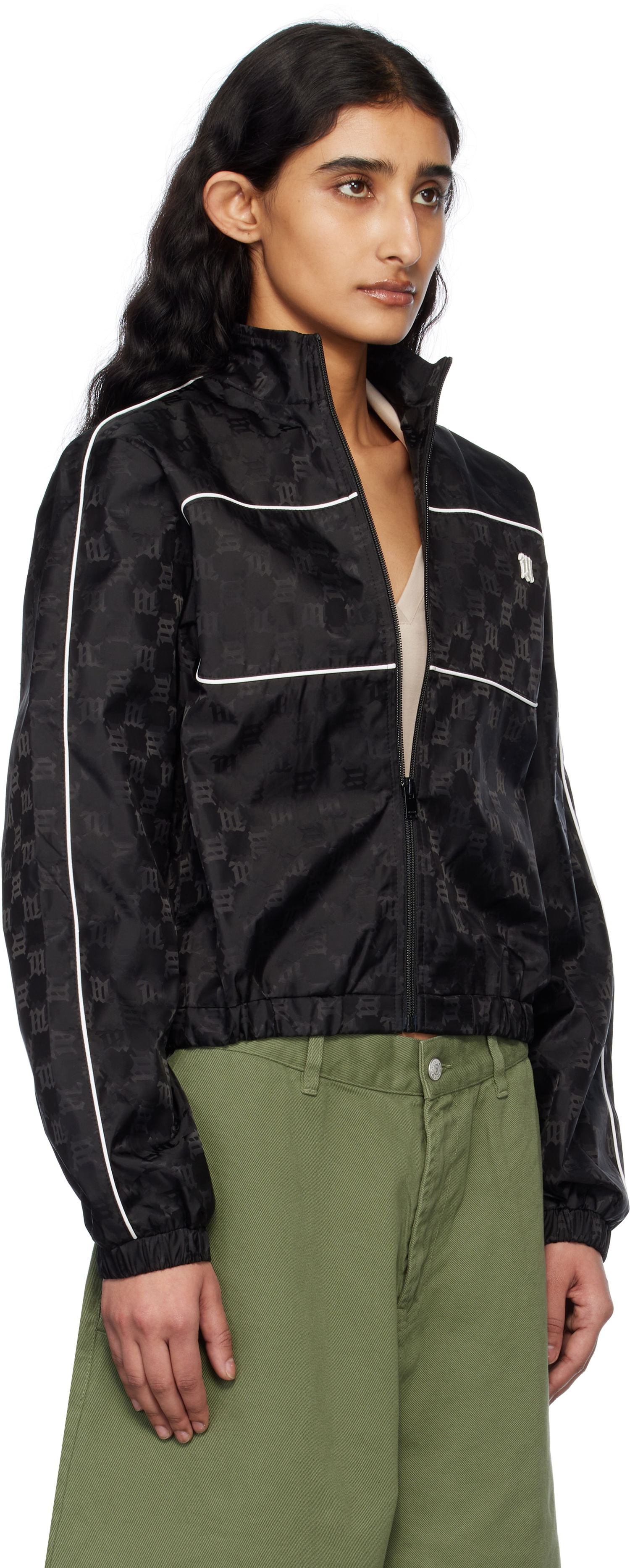 Vetrovka MISBHV MISBHV Monogram Nylon Windbreaker Jacket Čierna | 250W402, 1