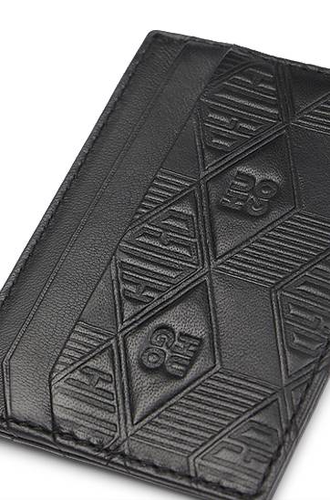 Peňaženka BOSS Card Holder with Geometric Logos Čierna | 50542009, 1