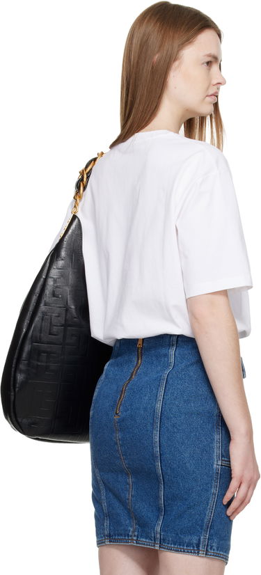 Tričko Balmain Boxy 'Balmain Paris' Brush Print T-shirt Biela | GF1EG110BD41, 2